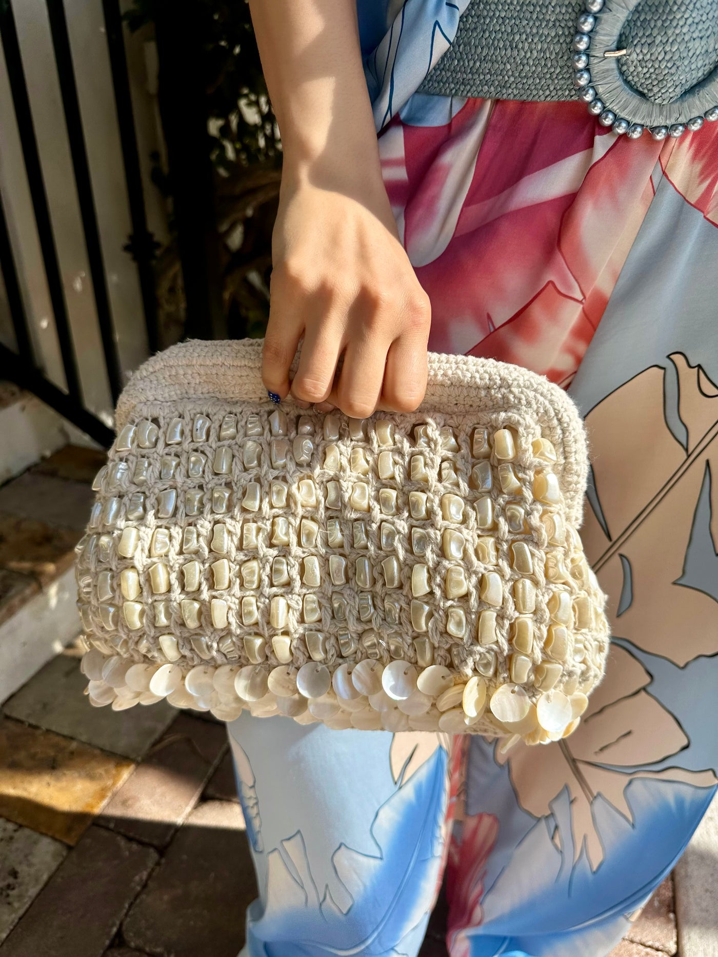 Pearl Ocean Whisper Clutch Bag