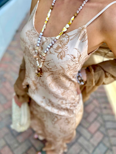 Palm Beach Toile Slip Cami and Skirt Set