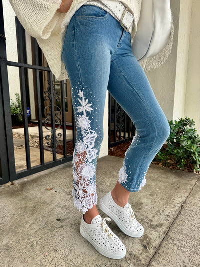 Summer Sunshine Embroidered Jeans