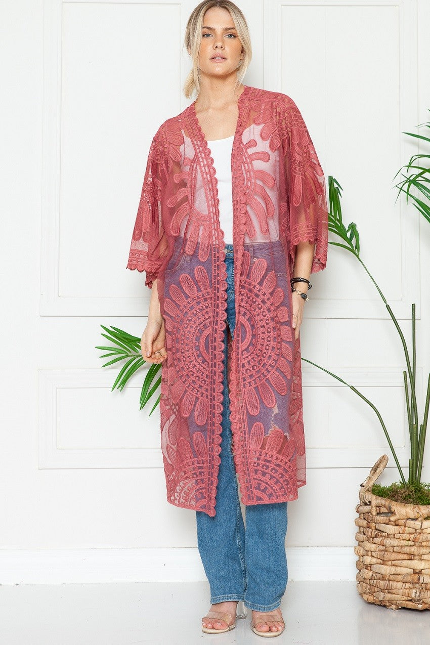 Summer Garden Lace Kimono