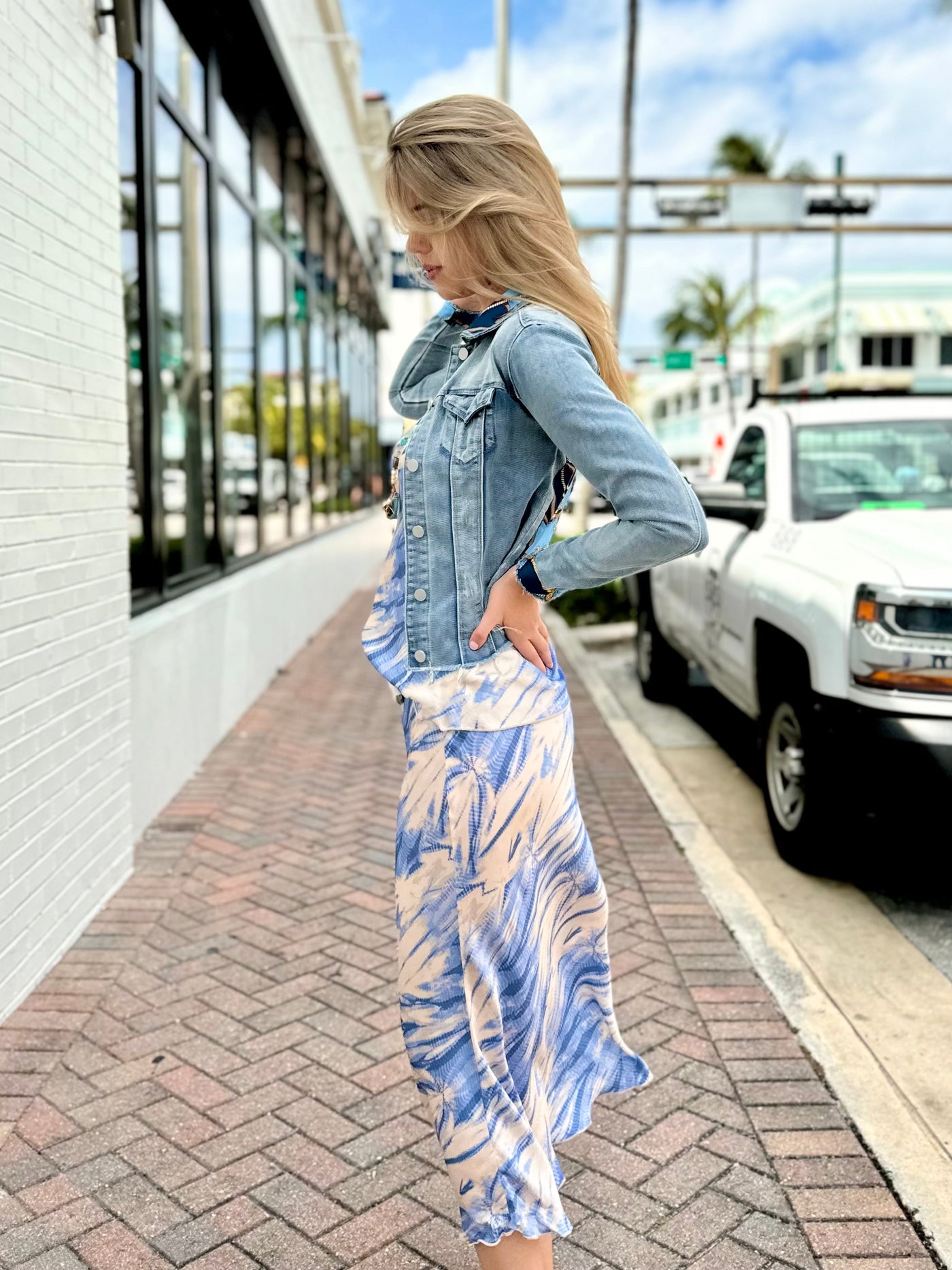 Tie Dye Swirl Slip Cami and Skirt Set