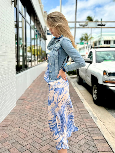 Tie Dye Swirl Slip Cami and Skirt Set