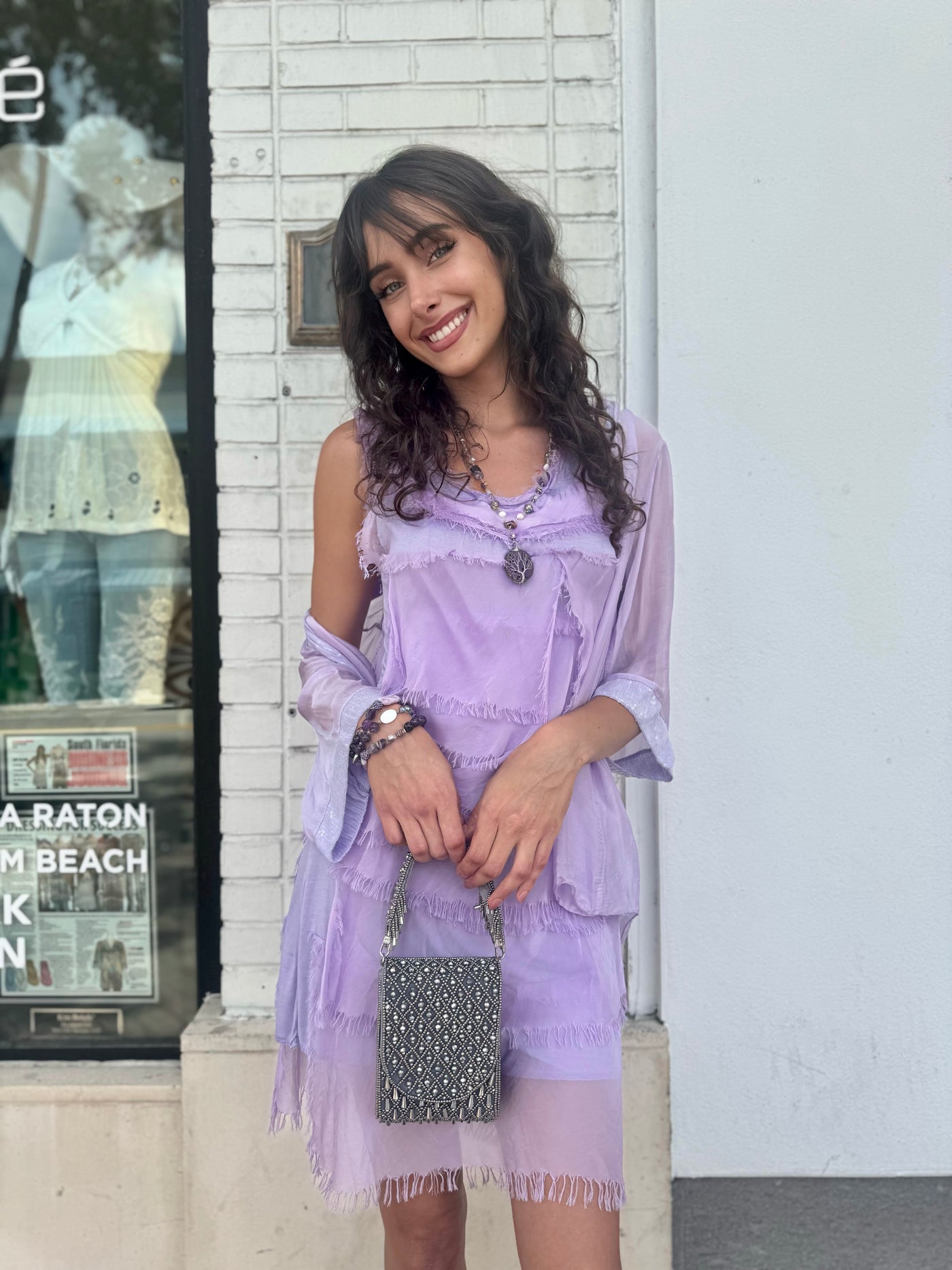 Addilyn Silk Tiered Dress