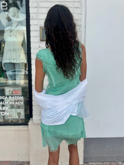 Addilyn Silk Tiered Dress