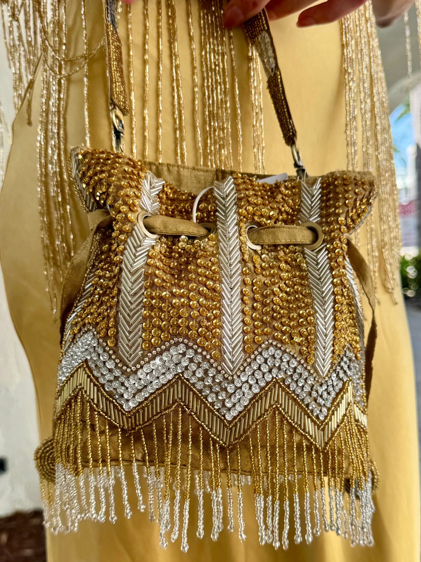 All That Shimmers Beaded Evening Bag