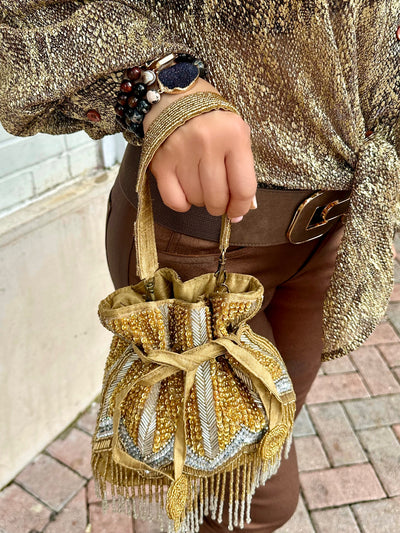 All That Shimmers Beaded Evening Bag