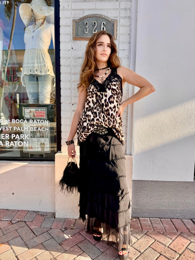 Amalfi Silk Tiered Skirt