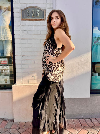Amalfi Silk Tiered Skirt