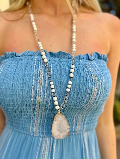 Blanca Druzy Stone Necklace