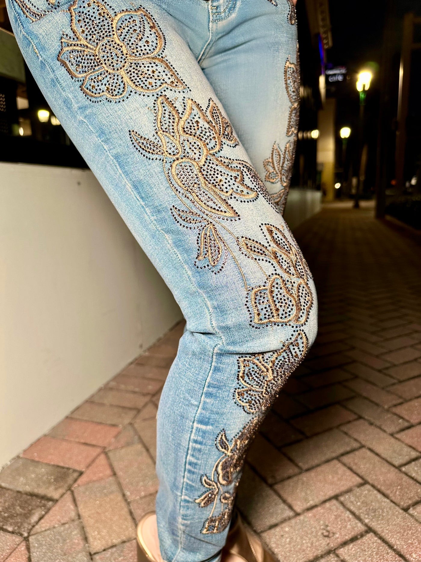 Bloomlight Embellished Skinny Stretch Jeans