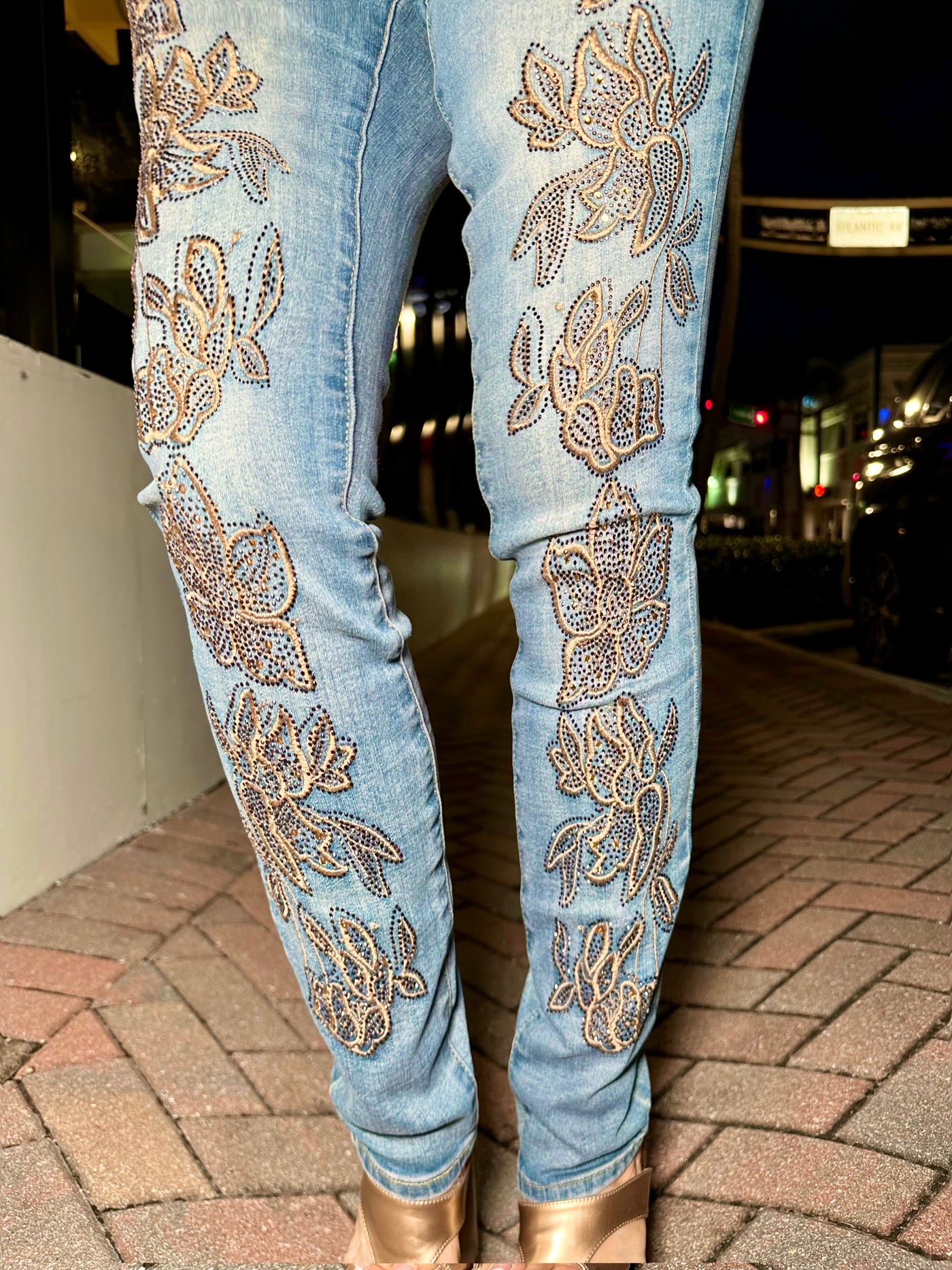 Bloomlight Embellished Skinny Stretch Jeans