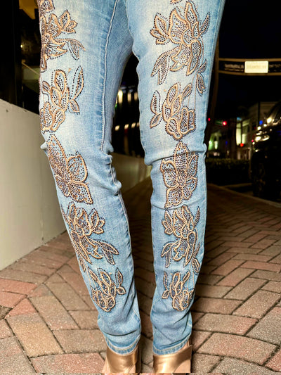 Bloomlight Embellished Skinny Stretch Jeans