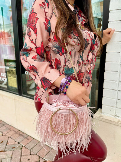 Blossom Reverie Embellished Button Down Top