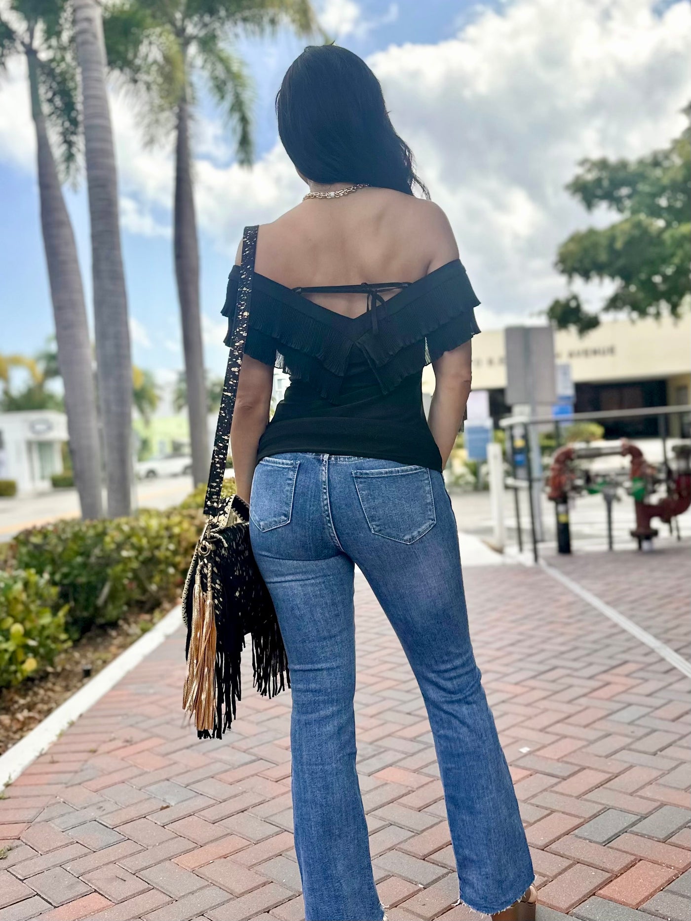 Brooklyn Button Flare Jean