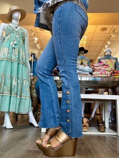 Brooklyn Button Flare Jean