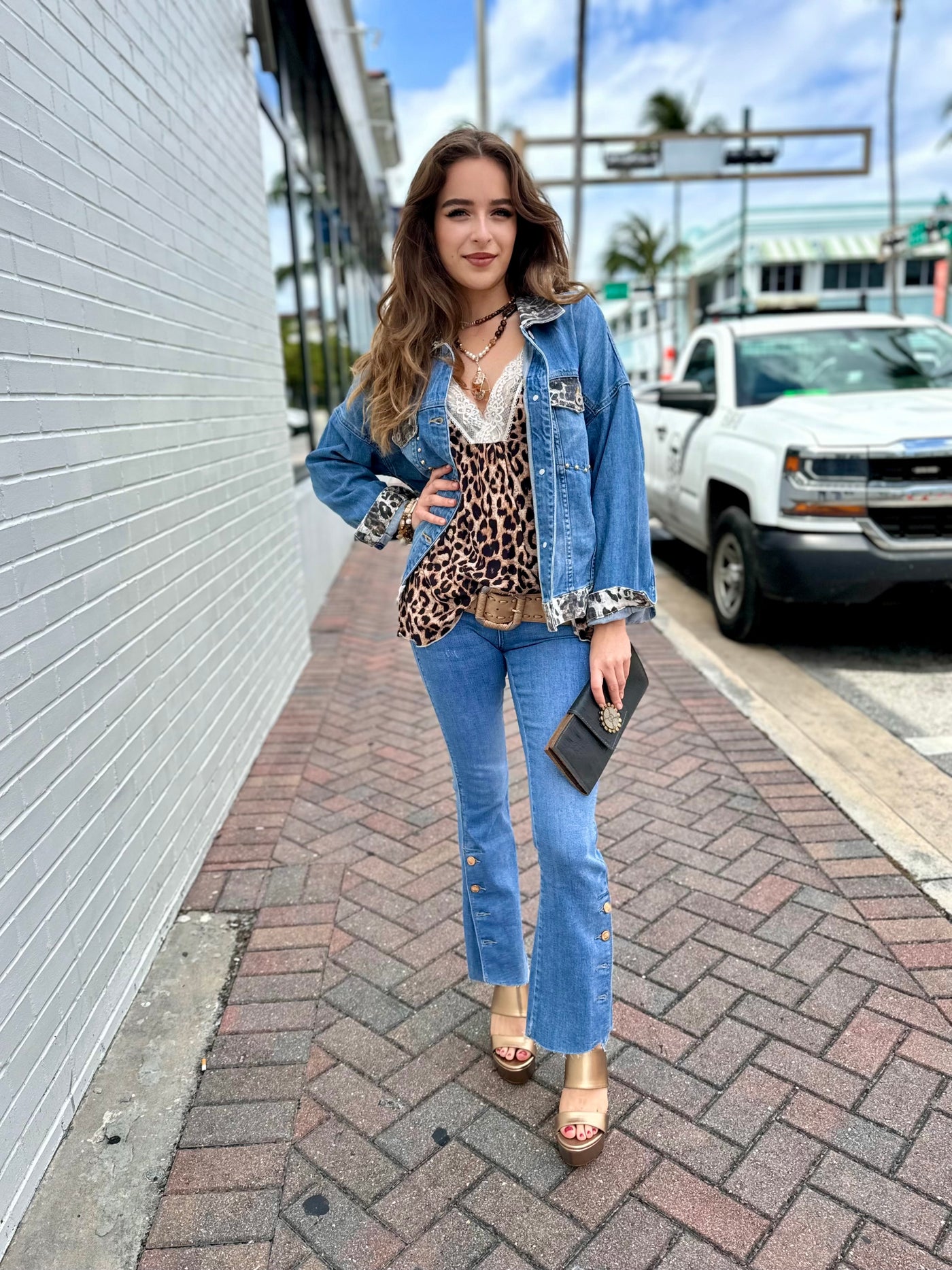 Brooklyn Button Flare Jean