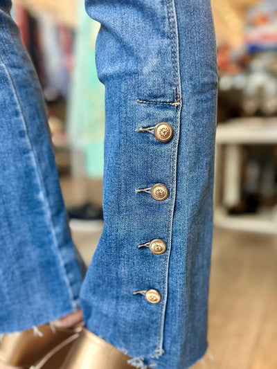 Brooklyn Button Flare Jean