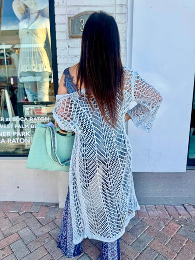 Cancun Crochet Midi Cardigan