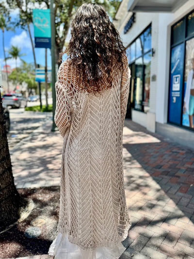 Cancun Crochet Midi Cardigan