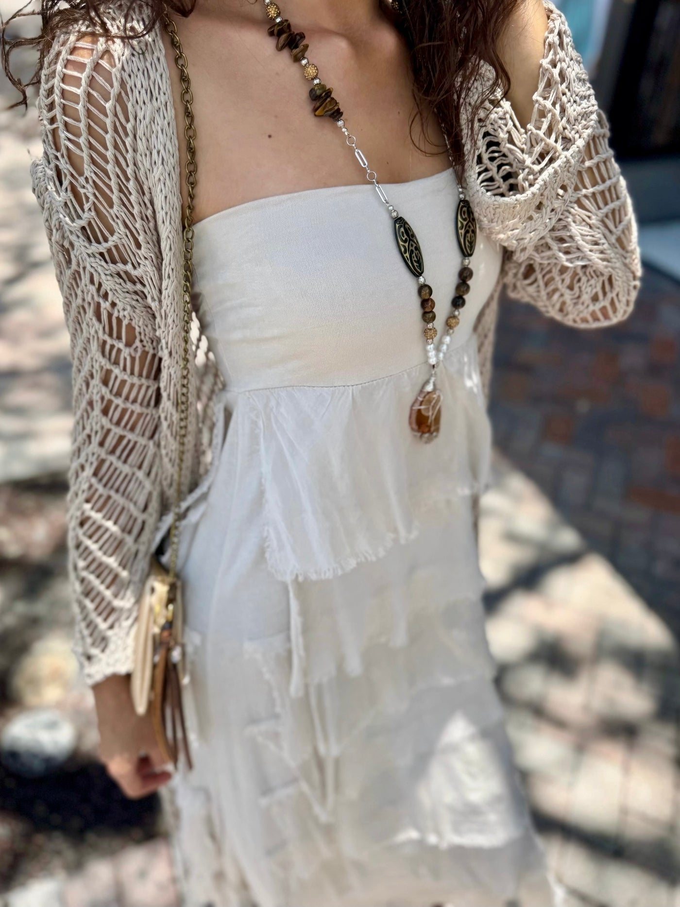Cancun Crochet Midi Cardigan