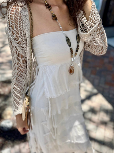 Cancun Crochet Midi Cardigan
