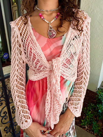 Cancun Crochet Tie Top