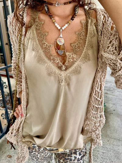 Cancun Crochet Tie Top