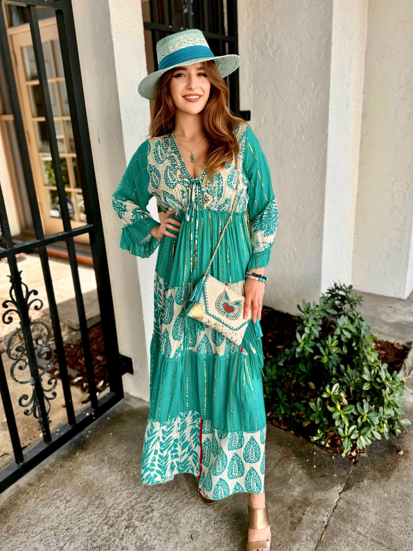 Caribbean Reef Maxi Dress Turquoise Caribbean Reef Maxi Dress Turquoise