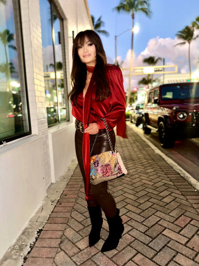 Celeste Drape Scarf Top