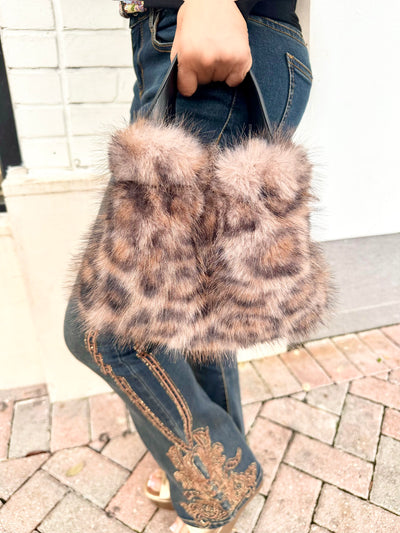 Chelsea Cheetah Mini Bucket Bag