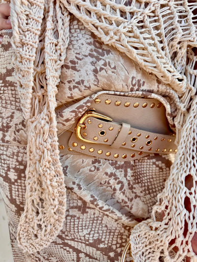 Cleo Studded Stretch Belt