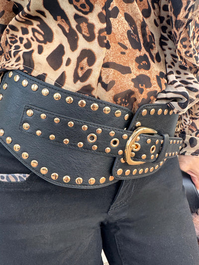 Cleo Studded Stretch Belt