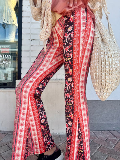 Coral Floral Tulum Pant