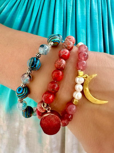 Crete Coral Agate Bracelet