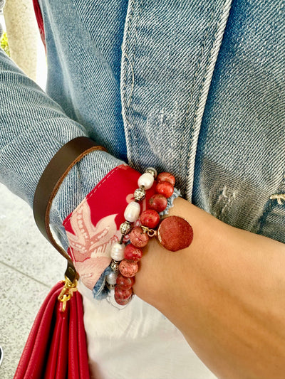 Crete Coral Agate Bracelet