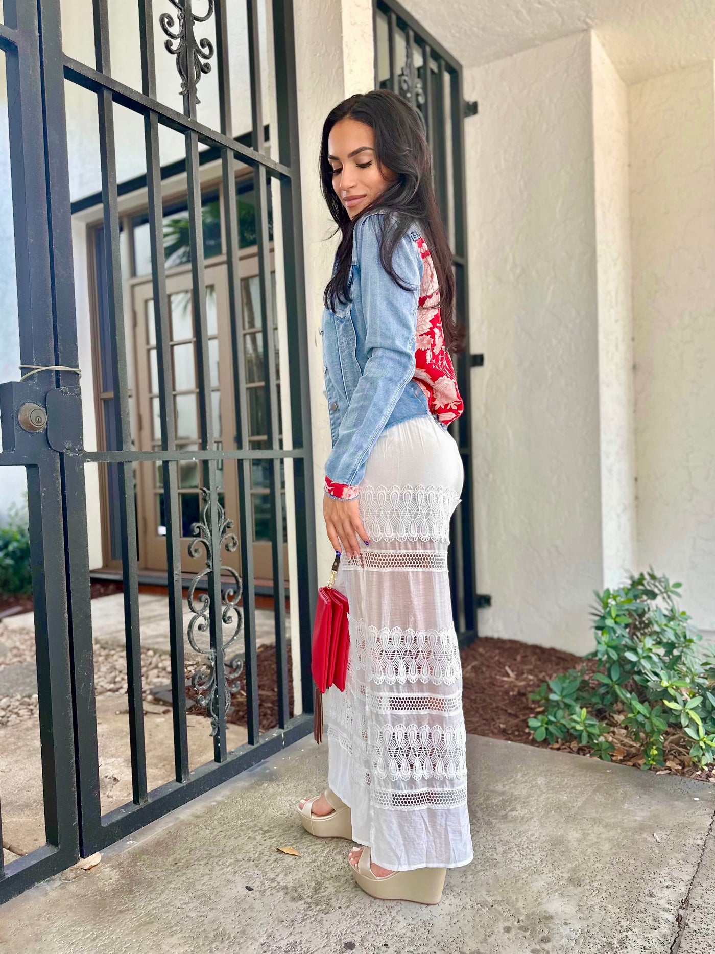 Crimson Passion Denim Jacket