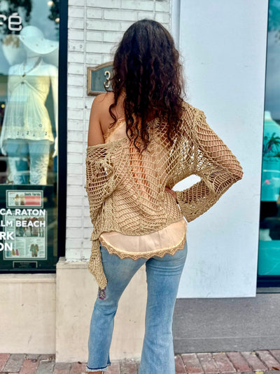 Crystal Butterfly Front Slit Jeans