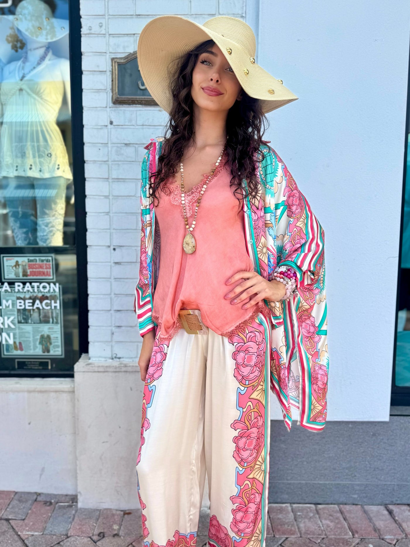 Gianna Silk Blend Top and Pants Set