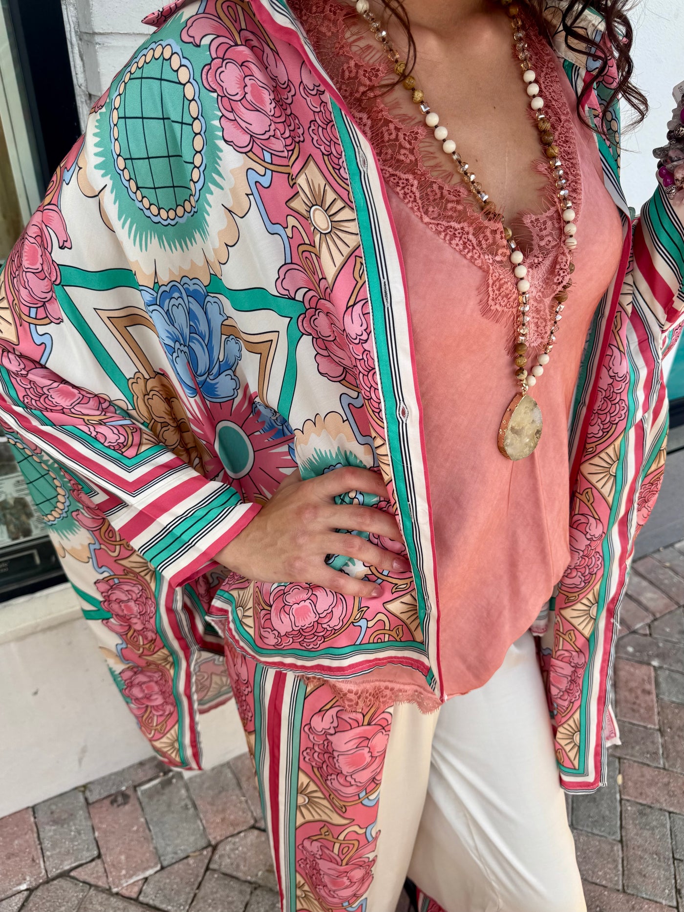 Gianna Silk Blend Top and Pants Set