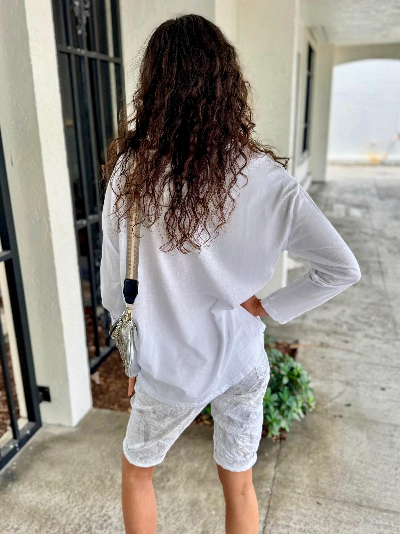 Glitter Heart Long Sleeve Top