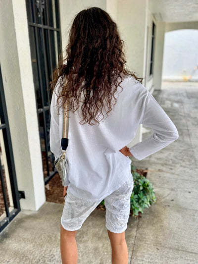 Glitter Heart Long Sleeve Top