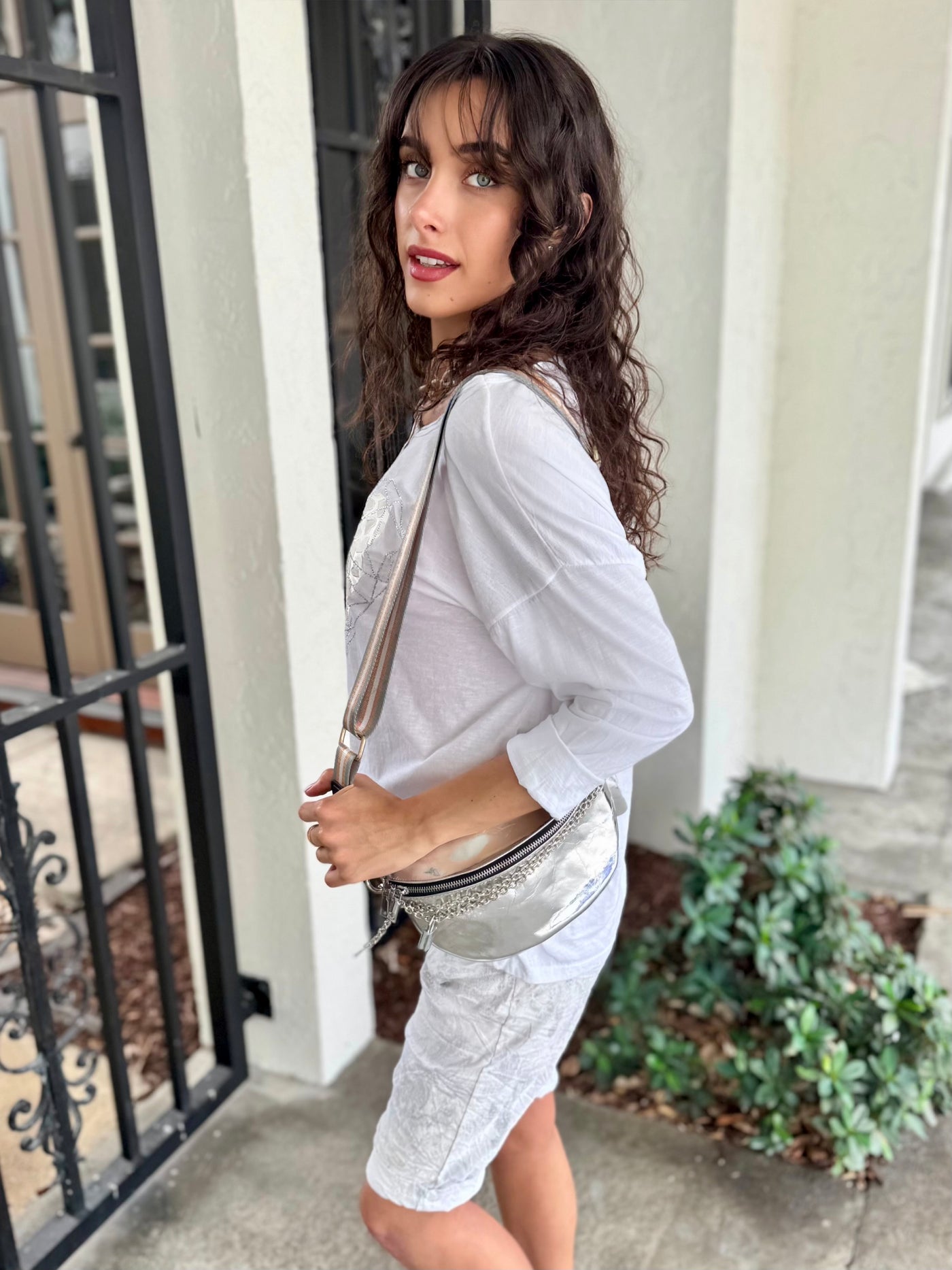 Glitter Heart Long Sleeve Top