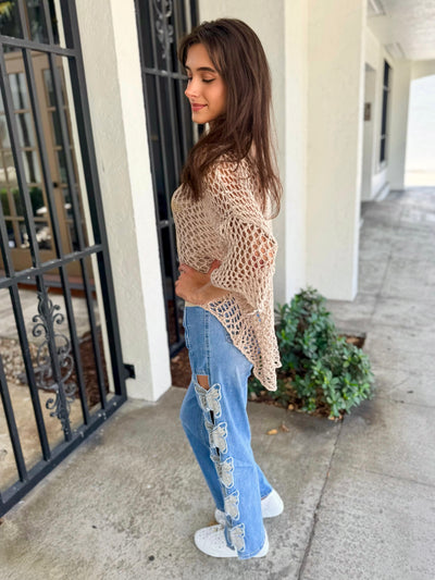 Glitter Star Crochet Top