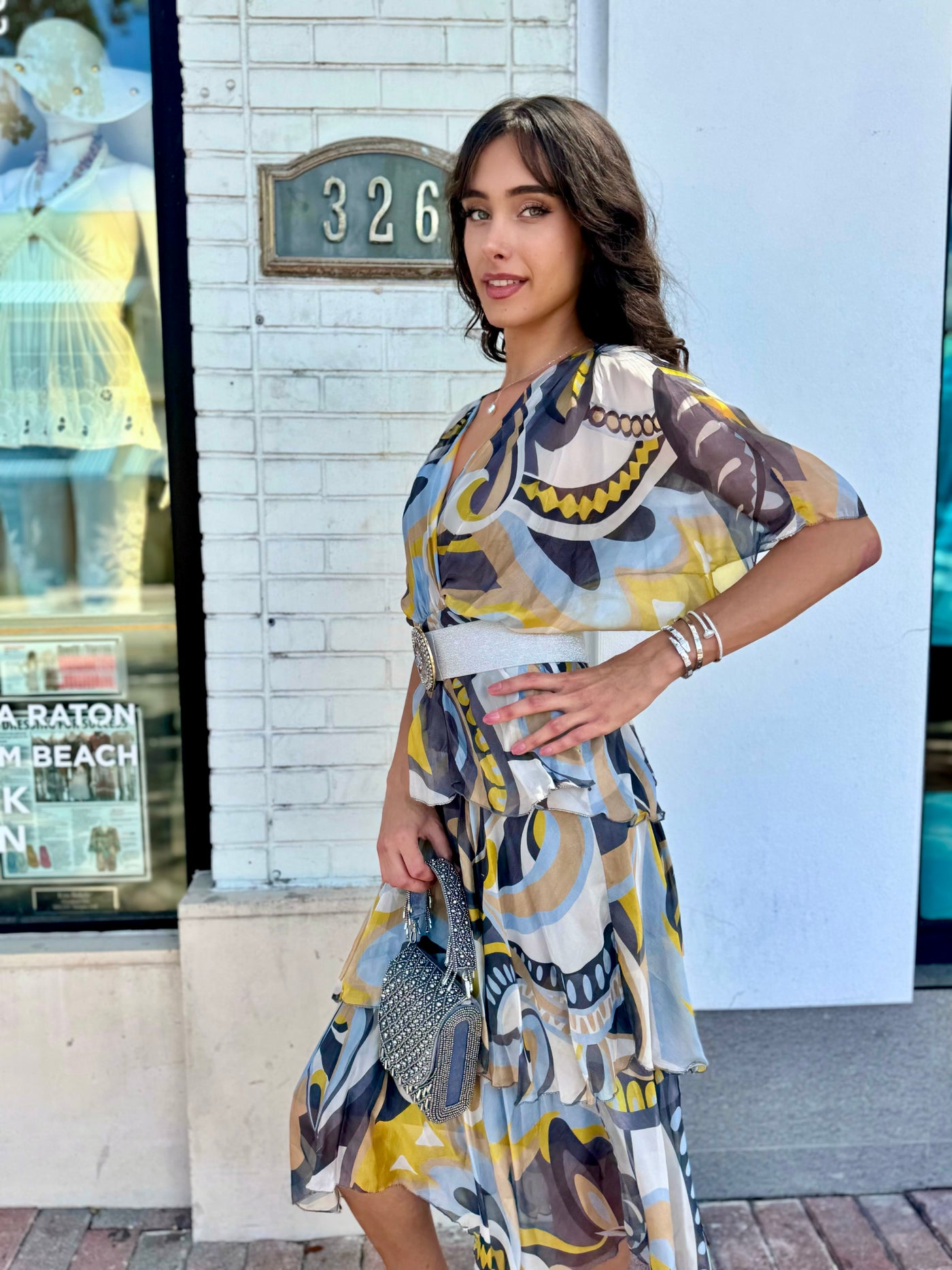 Golden Hour Italian Silk Blend Midi Dress