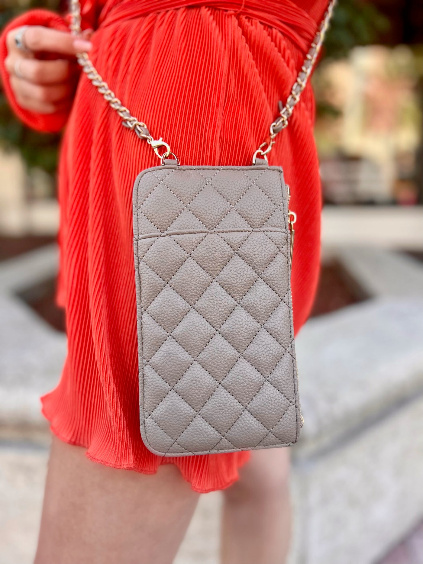 Quilted Wallet Crossbody Bag