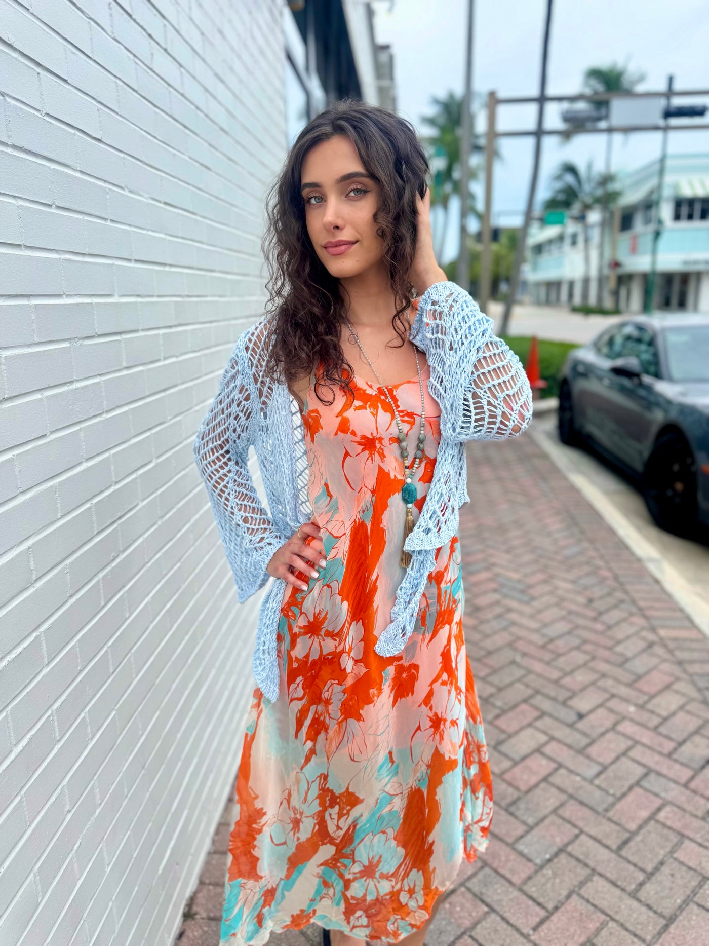 Island Bloom Silk Blend Dress