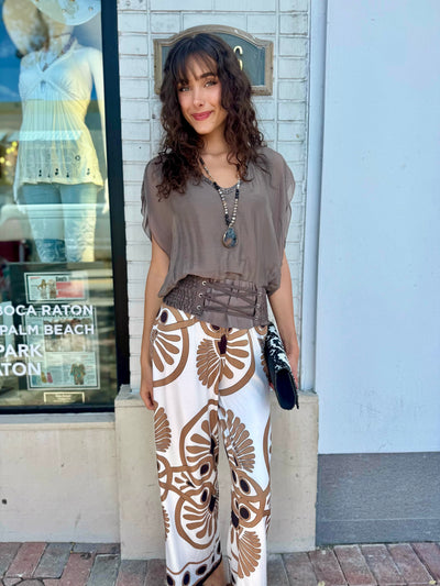 Key Lime Wide Leg Pants