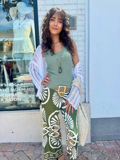 Key Lime Wide Leg Pants