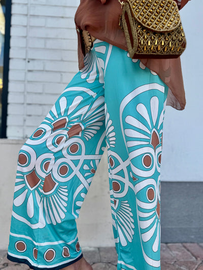 Key Lime Wide Leg Pants