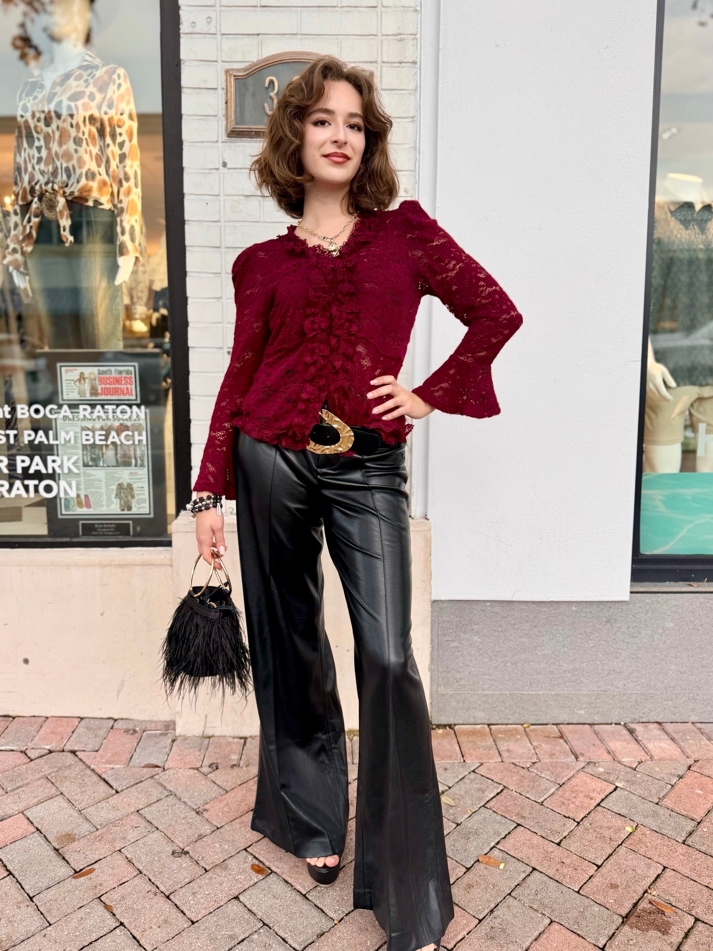 Luxe Flare Faux Leather Pants